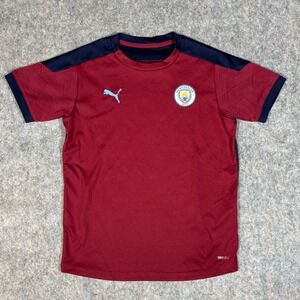 Puma Manchester City Training Jersey Youth Soccer M Maroon Navy Blue 757879-16
